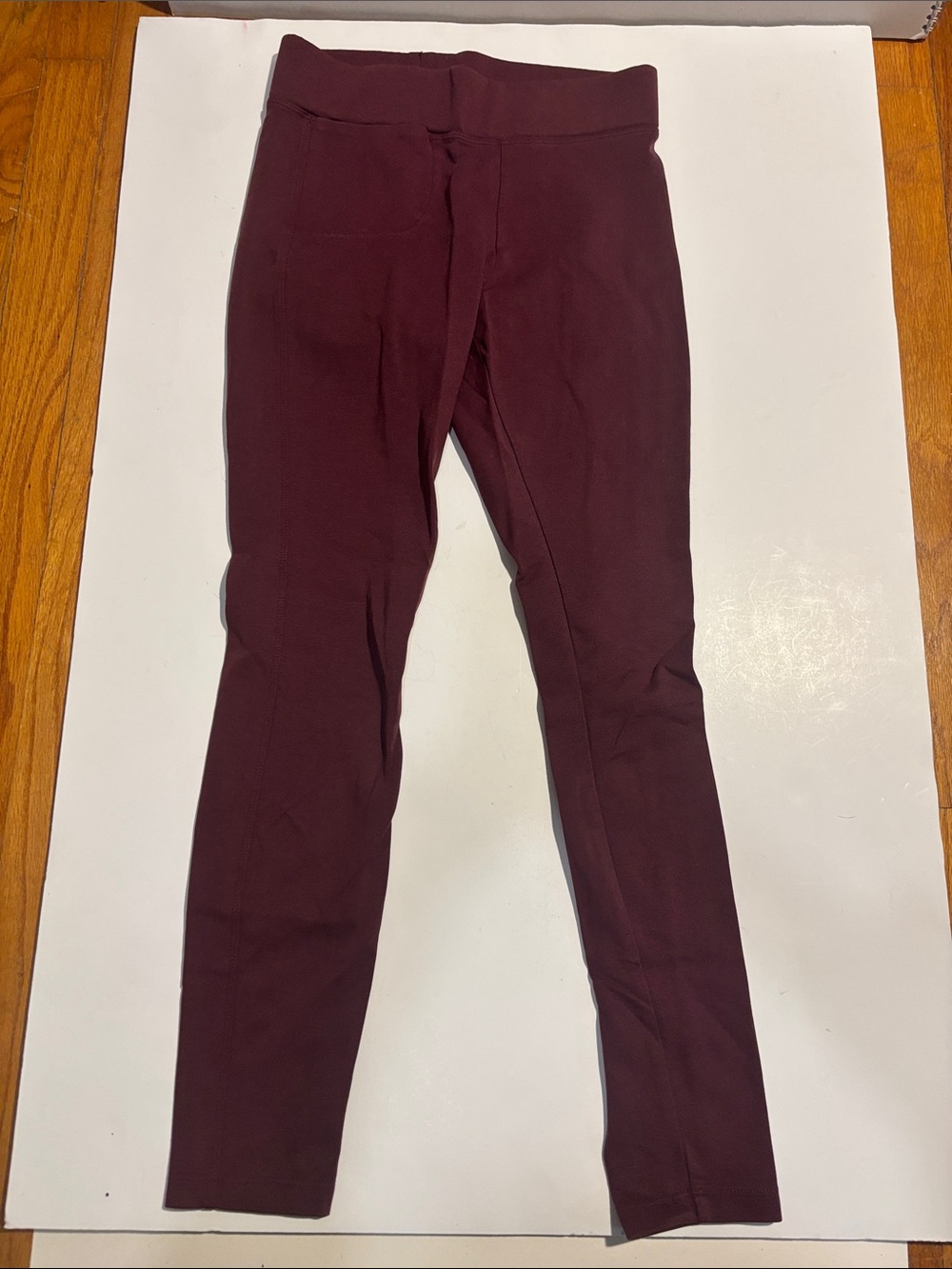 American Giant Women's Burgundy modal Stretch Leggings